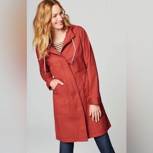 NWOT J. Jill Hooded Cotton Anorak